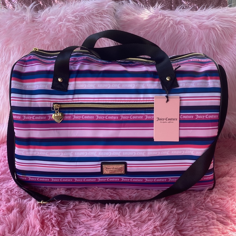 💘Juicy Couture Wild Heart Stripe Duffle 💘